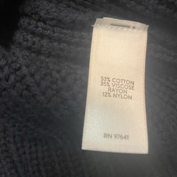 NWOT J.Jill Cardigan Navy Blue long chunky knit cardigan Size MP - Picture 5 of 7